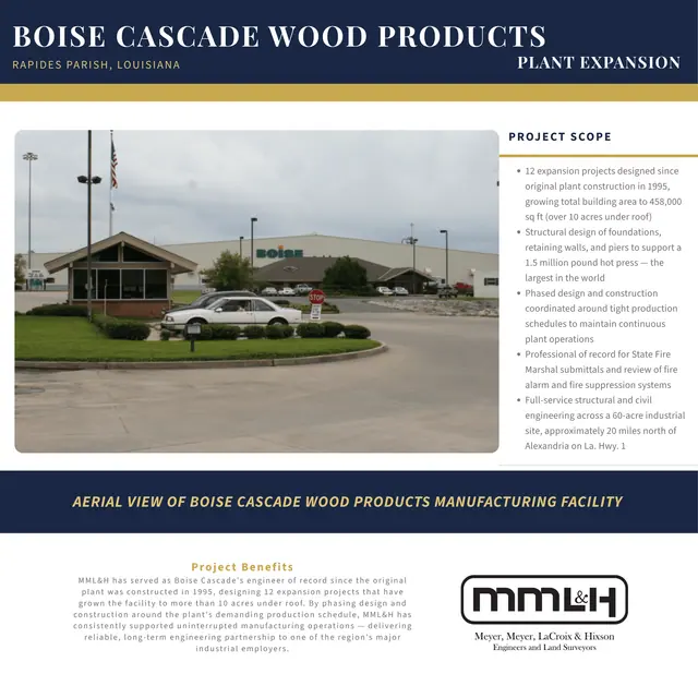 Project sheet: Boise Cascade Wood Plant Expansion